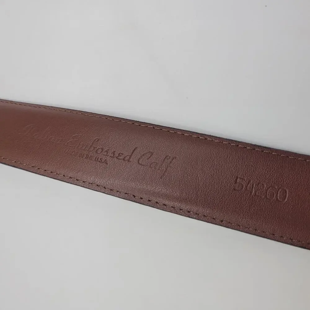 Torino Belt 40 Black Leather Alligator Embossed Calfskin 54260 Dress Classic USA